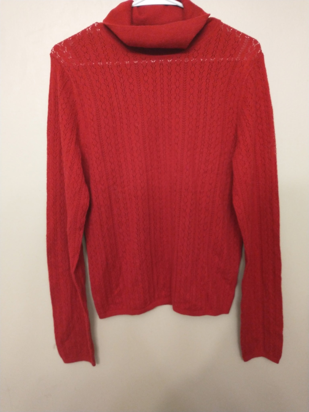 GAP Red Cable-Knit Cowl Neck Sweater